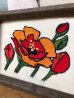 画像3: ウォールデコ　ウォールオーナメント　バラ　薔薇　チューリップ　花　壁掛け　刺繍アート　アンティーク　ビンテージ