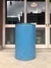 画像2: ブルーペイント　ペーパードラム缶　ファイバードラム　ダストボックス　trash can　ゴミ箱　スチール×硬質厚紙　超大型　アンティーク　ビンテージ (2)