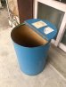 画像10: ブルーペイント　ペーパードラム缶　ファイバードラム　ダストボックス　trash can　ゴミ箱　スチール×硬質厚紙　超大型　アンティーク　ビンテージ