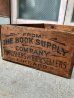 画像1: ウッドボックス　THE BOOK SUPPLY COMPANY　ブック　本　アーリーセンチュリー　クレート　木箱　ストレージボックス　店舗什器　アンティーク　ビンテージ (1)