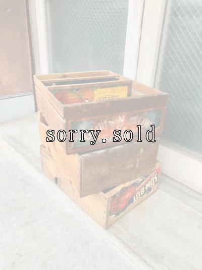 画像1: 1930'S 40'S 50'S　FRIUT CRATE　ベジタブル箱　フルーツBOX　ウッドクレート　ショップディスプレイ　収納　店舗什器　AMERICAN FRUIT GROWERS INC,　GRAPES　TOMATO　ウッドボックス　 木箱　トマトボックス　アドバタイジング　アンティーク　ビンテージ