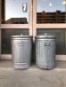 画像2: ダストボックス　buckets　trash can　トラッシュカン　ゴミ箱　蓋付き　大型　ブリキ　アンティーク　ビンテージ (2)