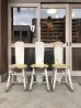 画像10: 1940'S 50'S　ダイニングテーブル & チェアーセット　円卓　オーバルテーブル　シャビーシック　キッチンテーブル　カントリー　チェア　椅子 5脚セット　シャビーホワイト イエロー　ウッド　アンティーク　ビンテージ