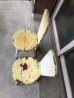 画像8: 1940'S 50'S　ダイニングテーブル & チェアーセット　円卓　オーバルテーブル　シャビーシック　キッチンテーブル　カントリー　チェア　椅子 5脚セット　シャビーホワイト イエロー　ウッド　アンティーク　ビンテージ