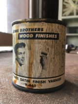 1950'S　ティン缶　ニス　LOWE BROTHERS　WOOD FINISHES　MADE IN U.S.A.　ペイント　ステイン　DIY　アドバタイジング　アンティーク　ビンテージ