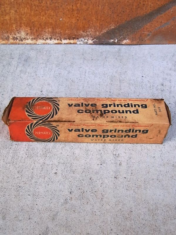 アンティーク　アドバタイジング　紙箱　valve grinding compound　PERMATEX社　中身付き　店舗用装飾品　ビンテージ