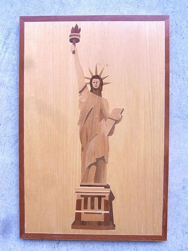 自由の女神 The State of Liberty ウッド 壁掛け ウォールオーナメント folkart フォークアート /// ロスト