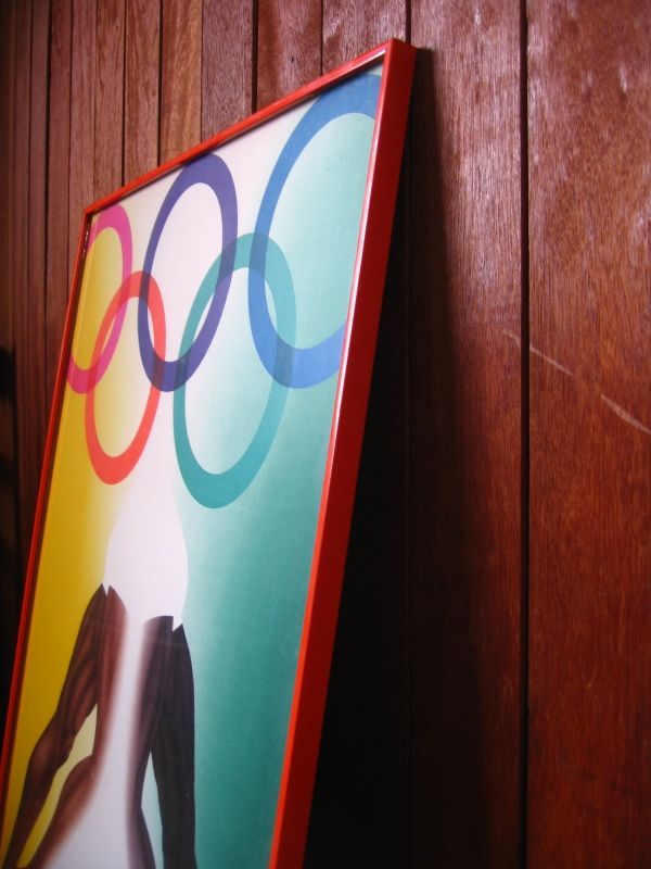 1972年　70'S　olympic games 1972 munich　ミュンヘン オリンピック　ポスター　ミュージアム　ALLEN JONES　pop art 　münchen　hockney　アレンジョーンズ　アルミフレーム　ウォールデコ　ウォールオーナメント　アンティーク　ビンテージ                                    [wo-709]
