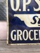 画像8: 1920'S 30'S 40'S　サイン　看板　スチール　ティン　エンボス　軽量　アドバタイジング　グロサリーストアー　SIGN　O.P.SKAGGS System　GROCERIES-MEATS　小型　アンティーク　ビンテージ (8)