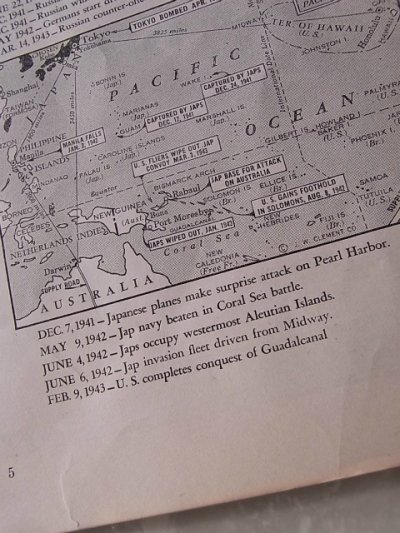 画像2: アンティーク　洋書　Global Atlas OF THE WORLD AT WAR 世界地図　1943-44年ごろ　本　古書