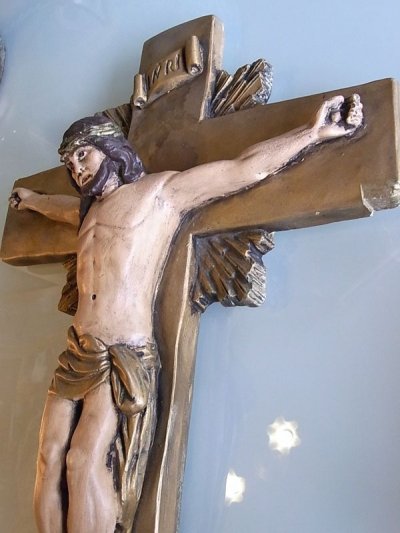 画像1: アンティーク　イエスキリスト十字架クロス　壁掛け　重厚　ビンテージ