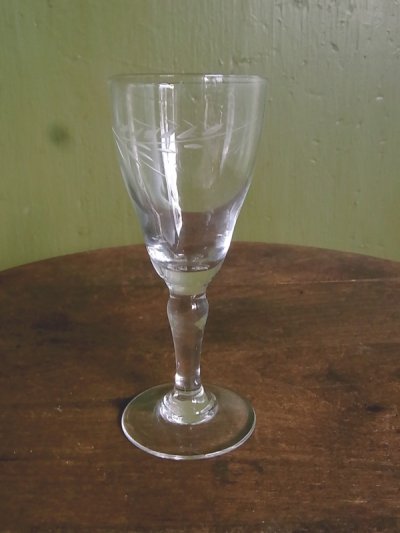 画像1: アンティーク　リキュールグラス　GLASS STEMWARE LIIQUOR 4pcs　デッドストック　箱入り　ビンテージ　その1