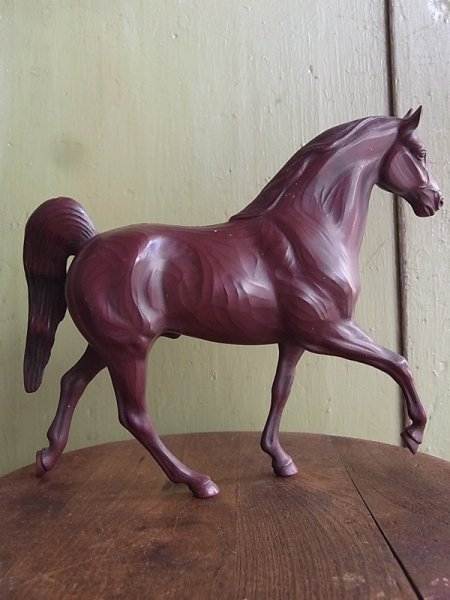 画像1: アンティーク　馬　ホース　馬形　オブジェ　プラスチック　ビンテージ (1)