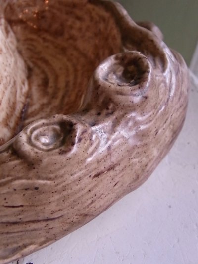画像3: アンティーク　50'S   灰皿　小物入れ　陶器　切株モチーフ　arnel's　ビンテージ