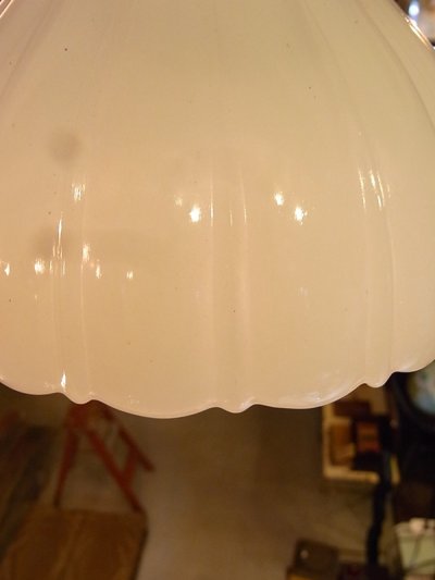 画像2: アンティーク   インダストリアル　ペンダントランプ　シーリングライト　ミルクガラスシェード　1灯　ビンテージ