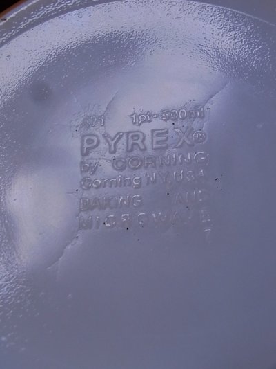 画像1: アンティーク　old PYREX　パイレックス　キャセロール　キャメル＆ブラウン　蓋付き　ビンテージ