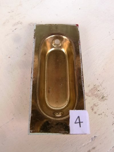 画像3: アンティーク　引戸金物　引き戸用　引き手　真鍮　ゴールドメッキ　ビンテージ