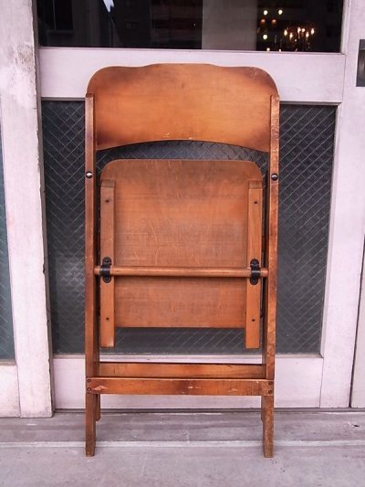 画像2: アンティーク　椅子　1930’S　カーブド　プライウッドチェア　フォールディングチェア　ビンテージ　その１