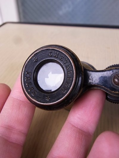 画像1: アンティーク　19世紀　ビノキュラー　双眼鏡　オペラグラス　Binoculars　シュヴァリエ　フランス製　真鍮　ビンテージ