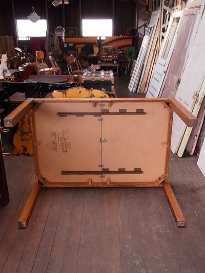 画像2: アンティーク　ダイニングテーブル　木製テーブル　キッチンテーブル　ビンテージ