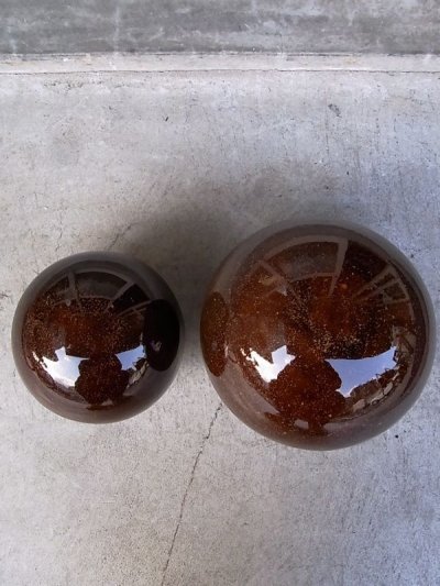 画像3: アンティーク　オブジェ　陶器　陶器ボール　中型　大型　2pcs set　ビンテージ