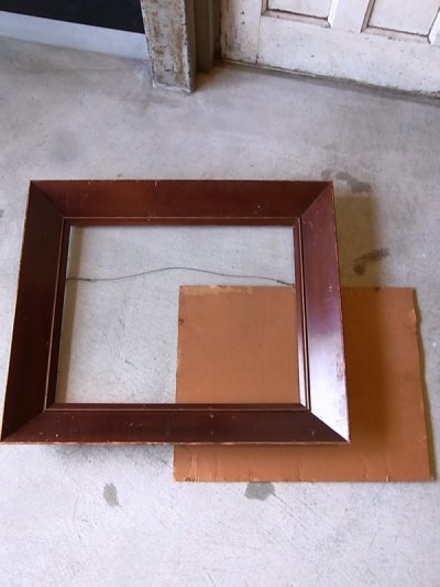 画像1: アンティーク　1920’S　30’S　フレーム　木製フレーム　 額縁　ガラス付き　ビンテージ