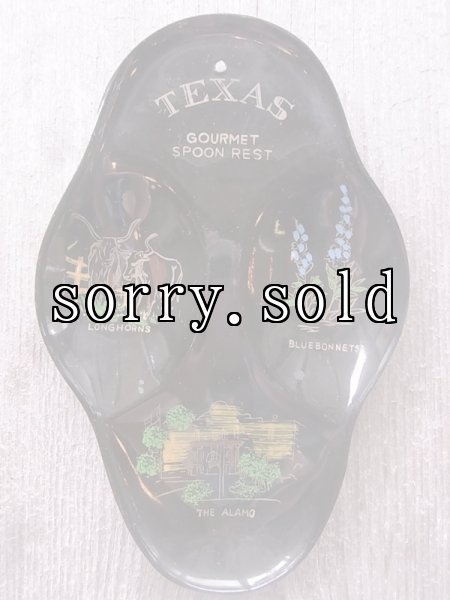 画像1: 1950'S 絵皿　小物入れ　TEXAS　spoon rest　プラスティック　ウォールオーナメント　壁掛け　アンティーク　ビンテージ (1)