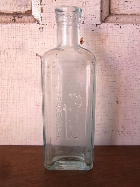 画像1: ガラスボトル　瓶　クリアガラス　Pinex　アンティーク　ビンテージ (1)