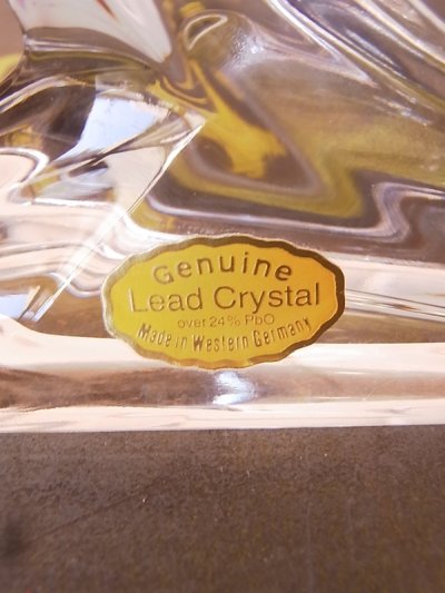 画像1: キャンドルホルダー　スタンド　ろうそく立て　燭台　有鉛ガラス　LEAD CRYSTAL　西ドイツ製　アンティーク　ビンテージ