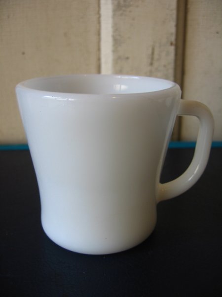 画像1: フェデラル　マグカップ　Dハンドルマグ　ハンドル付きマグ　ミルクガラス　アンティーク　ビンテージ (1)