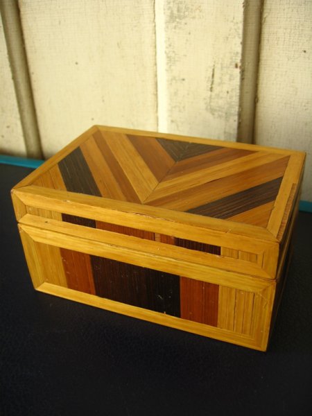 画像1: バンブーボックス　TIKI　ポリネシアン　ハワイアン　竹　小物入れ　箱　ボックス　アンティーク　ビンテージ (1)