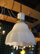 画像3: 1920’S 30'S　シーリングライト　ポーセリンソケット　1灯　へヴィーミルクガラスリブシェード　ペンダントライト　アンティーク　ビンテージ (3)