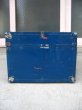画像4: トランク　中型トランク　スーツケース　ブルー　鍵付き　店舗什器に　アンティーク　ビンテージ (4)