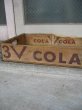 画像5: ボトルクレート　3V COLA　ボトルケース　ウッドボックス　木箱　アドバタイジング　アンティーク　ビンテージ　その3 (5)
