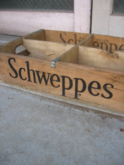 画像3: ボトルクレート　1940’S　50‘S　シュウェップス　Schweppes　ボトルケース　ウッドボックス　木箱　アドバタイジング　アンティーク　ビンテージ