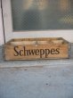 画像3: ボトルクレート　1940’S　50‘S　シュウェップス　Schweppes　ボトルケース　ウッドボックス　木箱　アドバタイジング　アンティーク　ビンテージ (3)