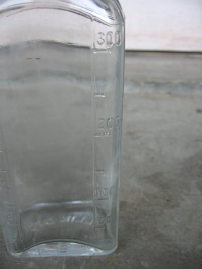 画像1: 19世紀　ガラスボトル　メディスンボトル　薬瓶　クリアガラス　目盛り　アンティーク　ビンテージ