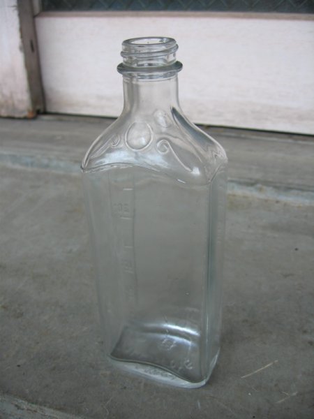 画像1: 19世紀　ガラスボトル　メディスンボトル　薬瓶　クリアガラス　目盛り　アンティーク　ビンテージ (1)