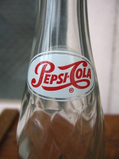 画像1: 1960'S　SODA BOTTLE　ソーダボトル　ポップボトル　ガラス瓶　ペプシコーラ　PEPSI COLA　小　アドバタイジング　アンティーク　ビンテージ