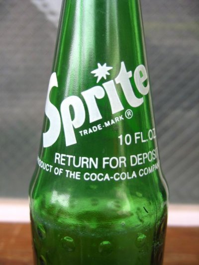画像1: SODA BOTTLE　ソーダボトル　ポップボトル　ガラス瓶　　スプライト　Sprite　アドバタイジング　アンティーク　ビンテージ