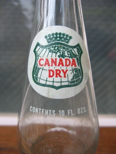 画像1: SODA BOTTLE　ソーダボトル　ポップボトル　ガラス瓶　CANADA DRY　カナダドライ　アドバタイジング　アンティーク　ビンテージ