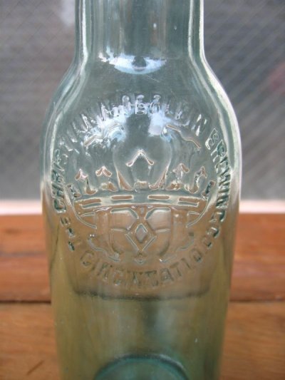 画像2: 1900'S 10'S　レア　ビアボトル　ビール瓶　ガラス瓶　Christian Moerlein Brewing Co.　王冠付き　アドバタイジング　アンティーク　ビンテージ