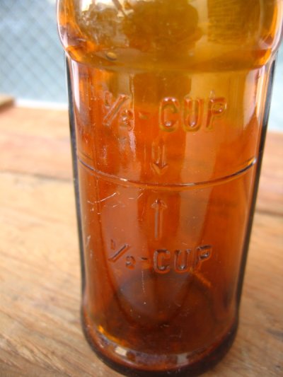 画像2: 1930'S　SODA BOTTLE　ソーダボトル　ポップボトル　ガラスボトル　メジャーボトル　アンバー　アンティーク　ビンテージ