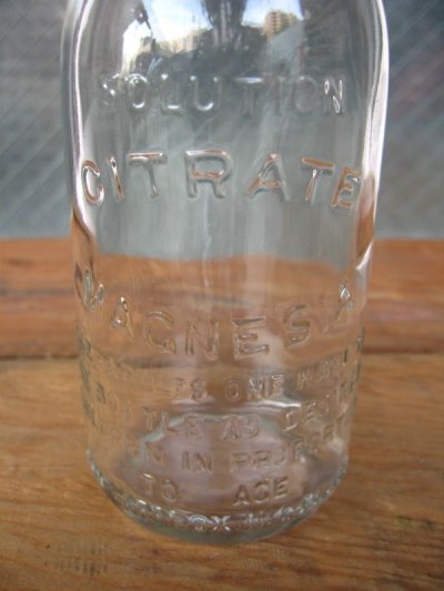画像2: 1900'S 10'S　ガラス瓶　メディスンボトル　MEDISIN BOTTLE　solution citrate magnesia　アンティーク　ビンテージ