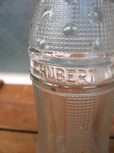 画像1: 1930'S　レア　SODA BOTTLE　ソーダボトル　ポップボトル　ガラスボトル　HUBERT BOTTLING CO.　アドバタイジング　アンティーク　ビンテージ