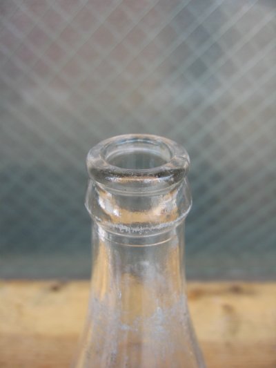画像1: 1930'S　SODA BOTTLE　ソーダボトル　ポップボトル　ガラスボトル　クリア　無地　アンティーク　ビンテージ