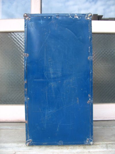 画像3: トランク　スーツケース　中型　ブルー　鍵付き　店舗什器に　アンティーク　ビンテージ