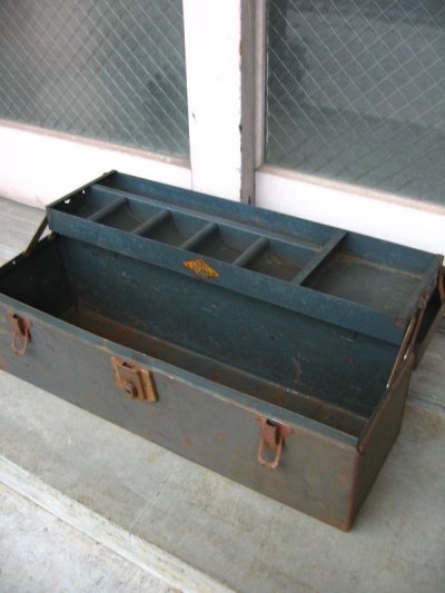 画像1: ツールボックス　1940'S　SHERMAN KLOVE TOOLS　メタルボックス　工具箱　インダストリアル　アンティーク　ビンテージ