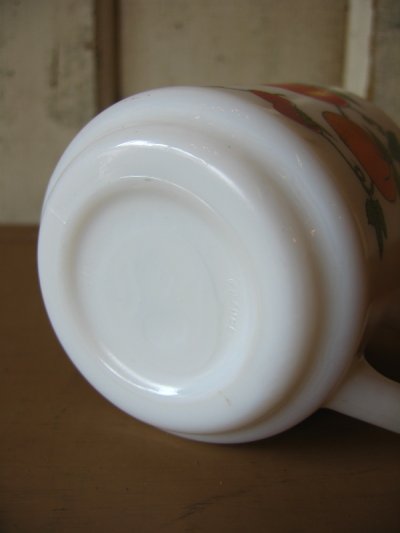 画像3: マグカップ　ミルクガラス　プリントマグ　フルーツ柄　アンティーク　ビンテージ
