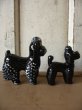 画像3: 50’S　プードル　小型犬　オブジェ　ブラック　陶器　5pcs set　アンティーク　ビンテージ (3)